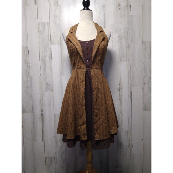Hot Topic Dresses & Skirts - Exclusive Hot Topic Dr. Who Brown Sonic Screwdriver Medium Halter Top Dress